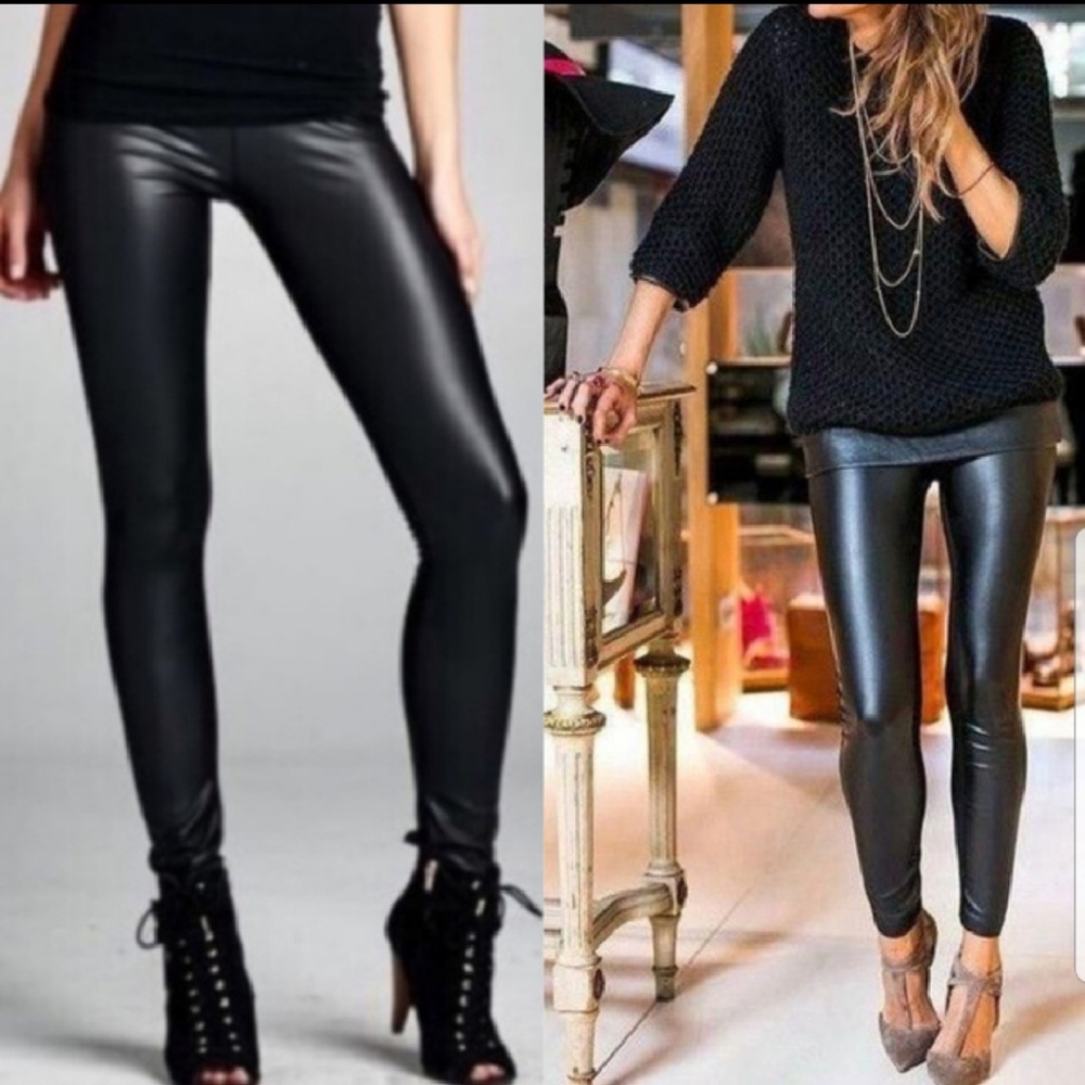 Two left!!  Matte faux leather leggings
